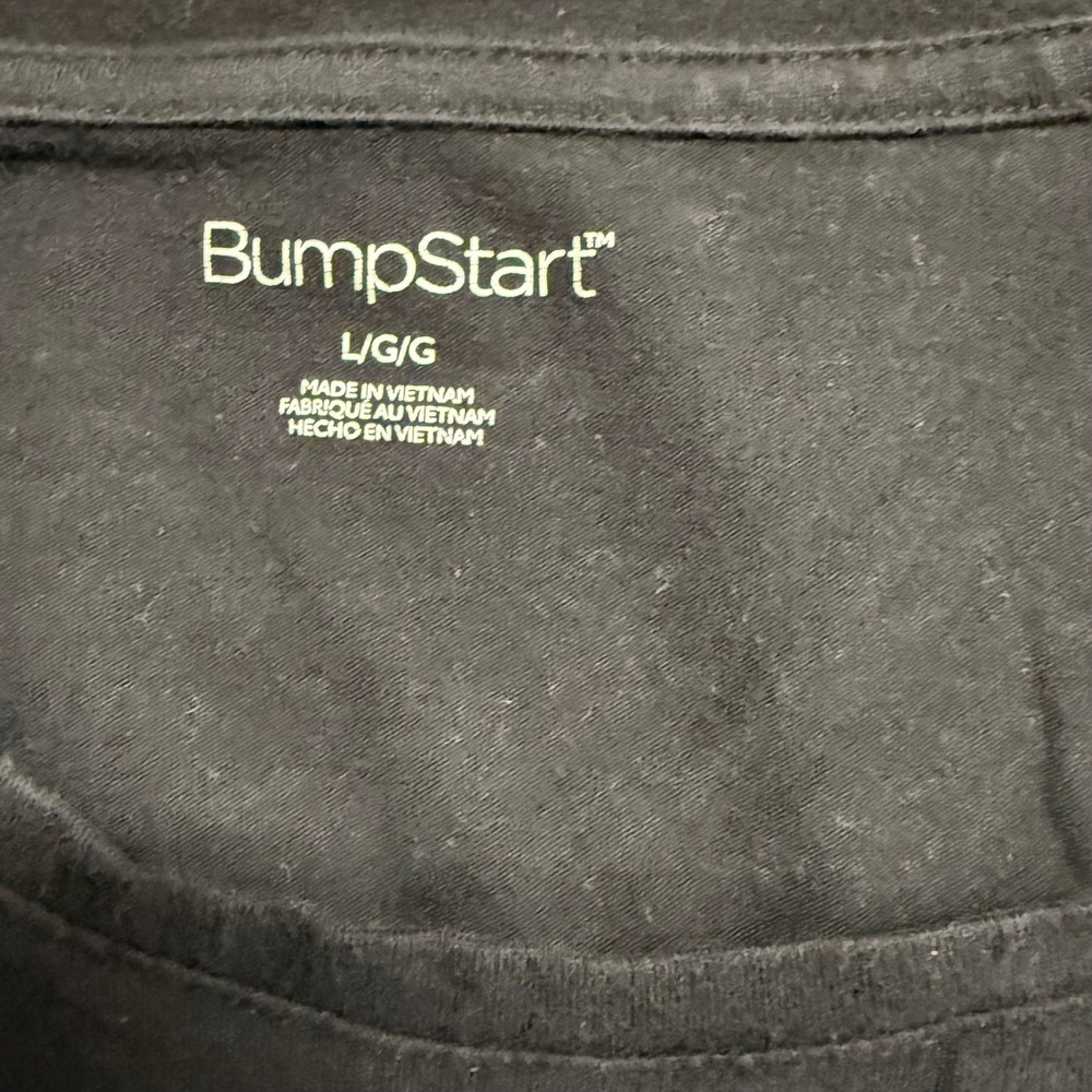 BumpStart Black Long Sleeve‎ Maternity T-Shirt Top Womens Large L - Picture 3 of 3